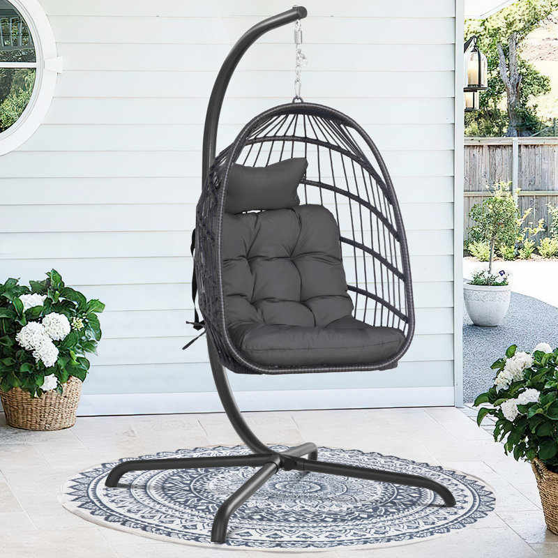 Dakota Fields Chingford Outdoor/Indoor Swing Egg Chair with Dakota Fields Chingford Outdoor/Indoor Swing Egg Chair with